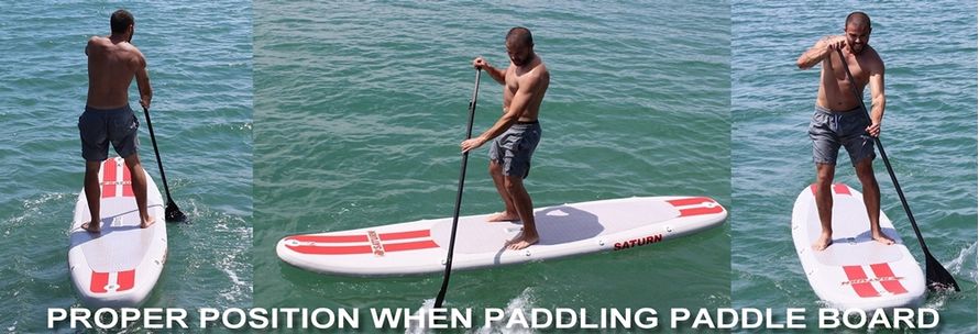 Bonne position sur planche de paddle board
